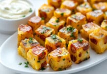 Bouchées de tortilla espagnole au chorizo