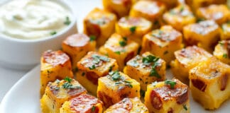 Bouchées de tortilla espagnole au chorizo