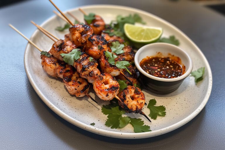 Brochettes de Gambas Marinées à la Citronnelle