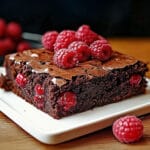 Brownie Sain au Chocolat et Framboises
