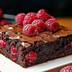 Brownie Sain au Chocolat et Framboises