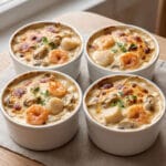 Cassolette de fruits de mer gratinée