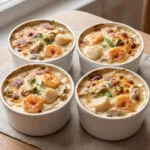 Cassolette de fruits de mer gratinée
