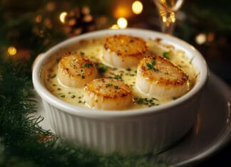 Cassolettes de Saint-Jacques au Champagne