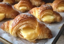Croissant Fourré à la Crème Pâtissière