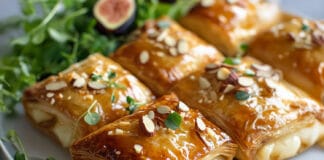 Croustillants de brie aux amandes et miel