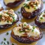 Dattes farcies au fromage frais et noix