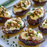 Dattes farcies au fromage frais et noix