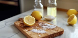 Désencrasser une planche à découper