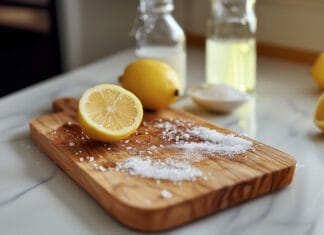 Désencrasser une planche à découper