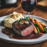 Filet de bœuf sauce au vin rouge et échalotes