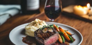 Filet de bœuf sauce au vin rouge et échalotes