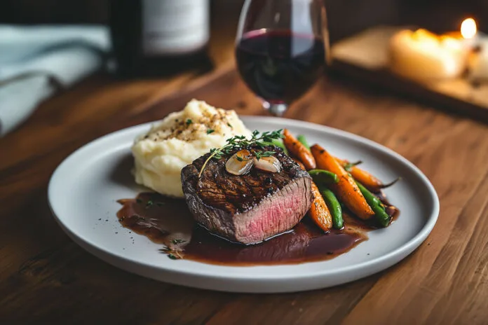 Filet de bœuf sauce au vin rouge et échalotes