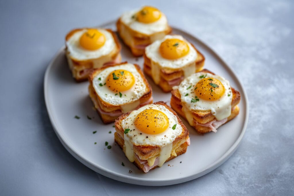 Mini croque-madame apéritif