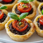 Mini tartelettes à la tapenade et tomates confites
