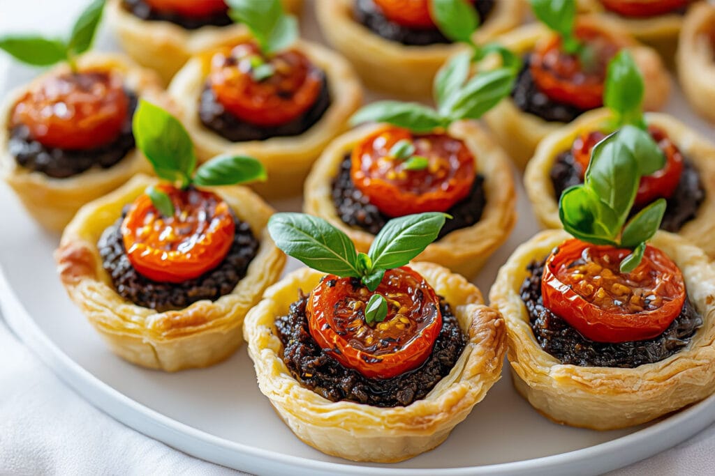 Mini tartelettes à la tapenade et tomates confites