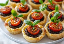 Mini tartelettes à la tapenade et tomates confites