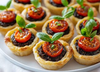 Mini tartelettes à la tapenade et tomates confites