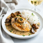 Poulet à la crème et aux morilles