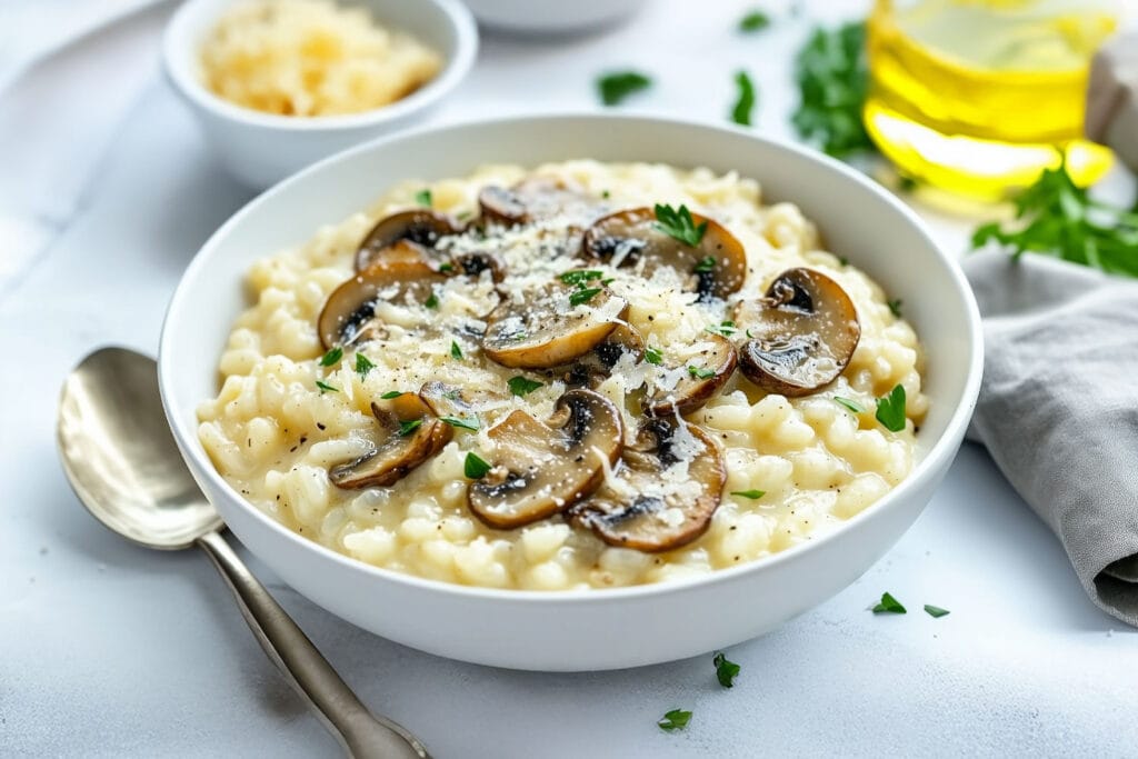 Risotto aux champignons et parmesan