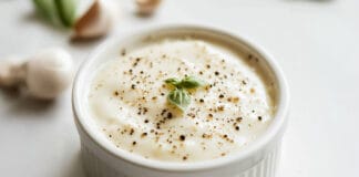 Sauce à l’ail et fromage frais
