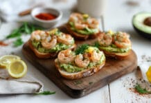 Tartine Avocat-Crevettes
