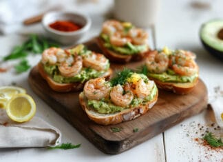 Tartine Avocat-Crevettes