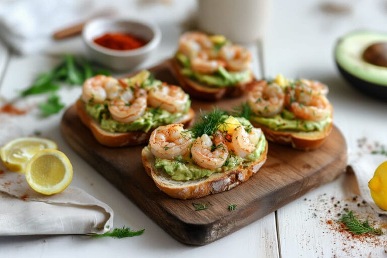 Tartine Avocat-Crevettes