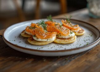 Blinis au Saumon Fumé et Fromage Frais