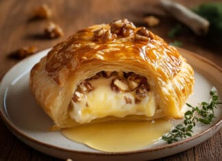 Brie en Croûte aux Noix et Miel