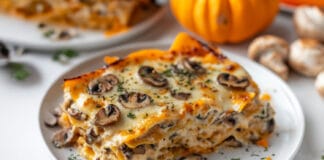 Lasagnes à la Courge Butternut et Champignons