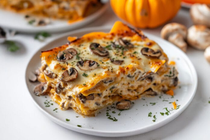 Lasagnes à la Courge Butternut et Champignons