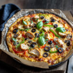 Pizza saine au chou-fleur et poulet