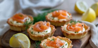 Tartelettes au Fromage de Chèvre et Saumon Fumé