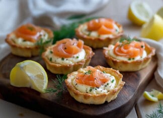 Tartelettes au Fromage de Chèvre et Saumon Fumé