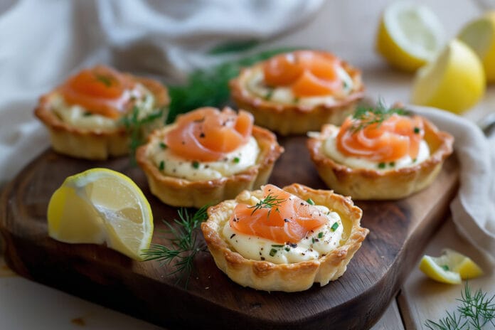 Tartelettes au Fromage de Chèvre et Saumon Fumé