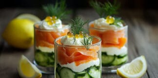 Verrines Saumon Fumé et Fromage Frais