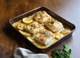 Cabillaud au Four à la Moutarde et Crème Citronnée