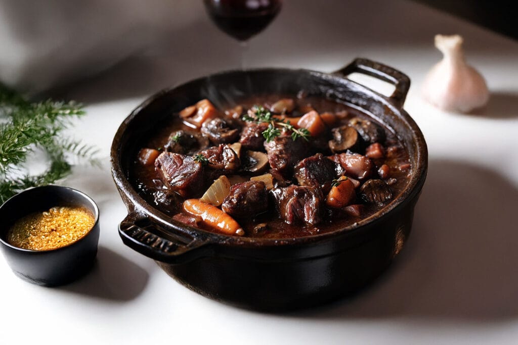 Civet de Sanglier à la Bourguignonne