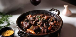 Civet de Sanglier à la Bourguignonne