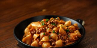 Conchiglie à la sauce bolognaise maison