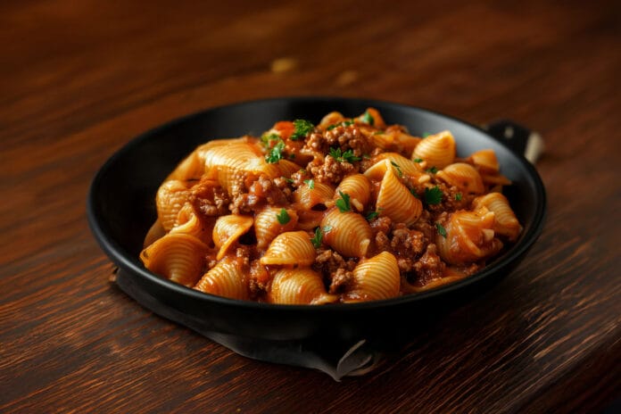 Conchiglie à la sauce bolognaise maison