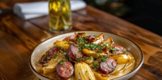 Fondue d’Endives Gourmande aux Saucisses Fumées et Miel