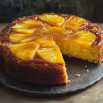 Gâteau renversé et allégé à l’ananas caramélisé