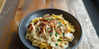 Pâtes au Poulet et Sauce Crémeuse au Boursin
