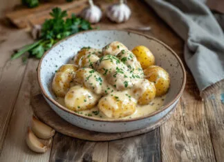 Pommes de Terre Bébés à la Sauce Crémeuse à l'Ail