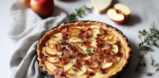 Tarte Fondante au Camembert, Lardons et Pommes