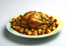 Chapon rôti et sa poêlée de légumes d’automne