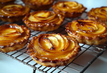 Tartelettes aux pommes et crème pâtissière à la vanille Tartelettes aux pommes et crème pâtissière à la vanille