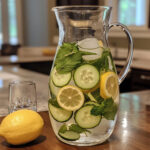 Eau detox citron-menthe-concombre